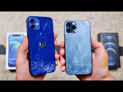 iPhone 12 vs 12 Pro DROP Test! 4x Stronger Ceramic Shield!