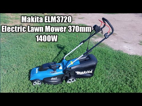 Makita ELM3720 Electric Lawn Mower 370mm 1400W 2in1 Unboxing and Test