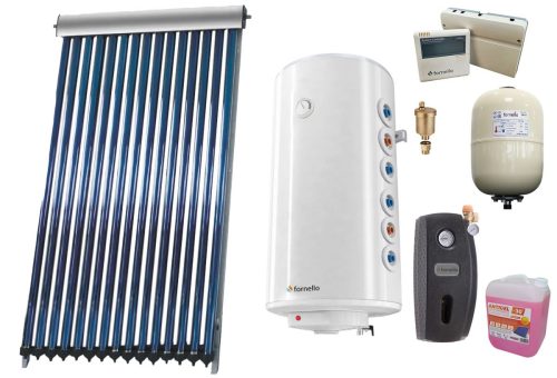 panou Sunsystem VTC 15 tuburi Boiler cu 2 serpentine Fornello Optima GCV7 4S 120