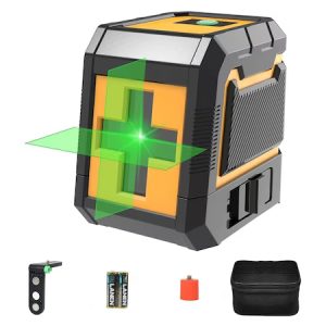Nivela laser GOXAWEE 360° grade cu 2 linii in cruce 25m IP54 precizie ± 0.5 mm m ± 3° domeniu de autonivelare 15x14x10 cm