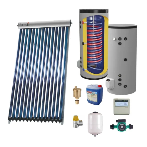 Kit panou solar apa calda iarna Fornello 20 tuburi heat pipe cu boiler 200L